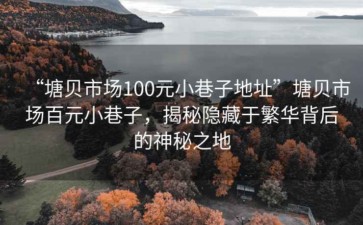 “塘貝市場(chǎng)100元小巷子地址”塘貝市場(chǎng)百元小巷子，揭秘隱藏于繁華背后的神秘之地