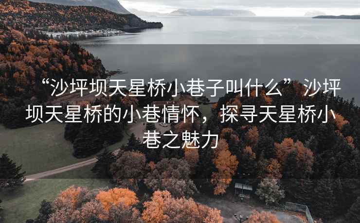 “沙坪壩天星橋小巷子叫什么”沙坪壩天星橋的小巷情懷，探尋天星橋小巷之魅力