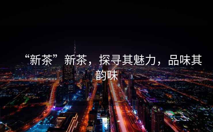 “新茶”新茶，探尋其魅力，品味其韻味