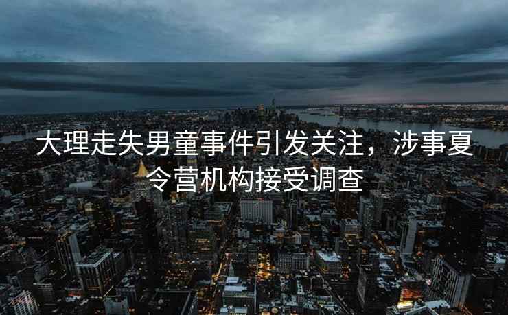 大理走失男童事件引發(fā)關(guān)注，涉事夏令營(yíng)機構接受調查