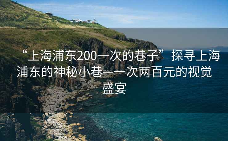 “上海浦東200一次的巷子”探尋上海浦東的神秘小巷—一次兩百元的視覺(jué)盛宴
