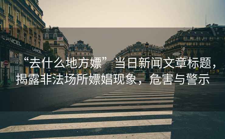 “去什么地方嫖”當日新聞文章標題，揭露非法場(chǎng)所嫖娼現象，危害與警示