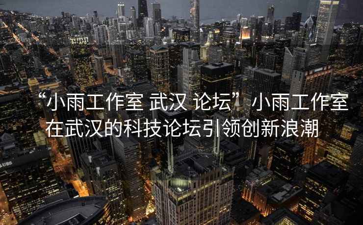 “小雨工作室 武漢 論壇”小雨工作室在武漢的科技論壇引領(lǐng)創(chuàng  )新浪潮