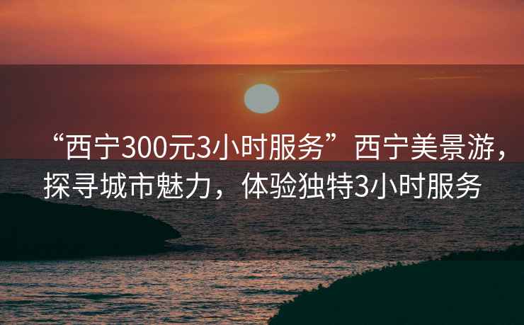 “西寧300元3小時(shí)服務(wù)”西寧美景游，探尋城市魅力，體驗獨特3小時(shí)服務(wù)
