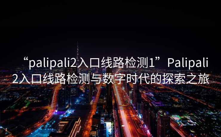 “palipali2入口線(xiàn)路檢測1”P(pán)alipali 2入口線(xiàn)路檢測與數字時(shí)代的探索之旅