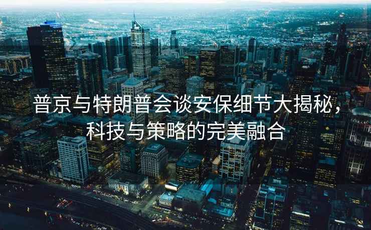 普京與特朗普會(huì )談安保細節大揭秘，科技與策略的完美融合