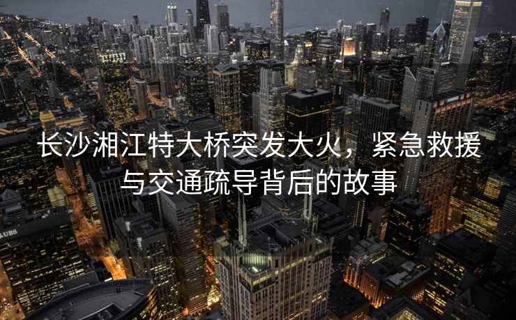 長(cháng)沙湘江特大橋突發(fā)大火，緊急救援與交通疏導背后的故事