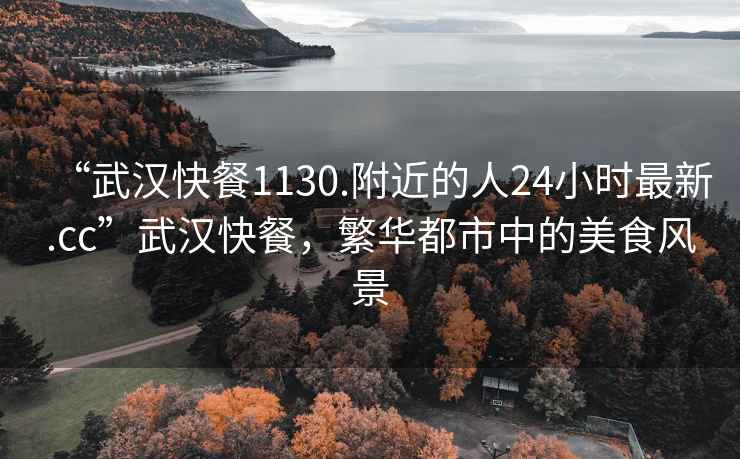 “武漢快餐1130.附近的人24小時(shí)最新.cc”武漢快餐，繁華都市中的美食風(fēng)景