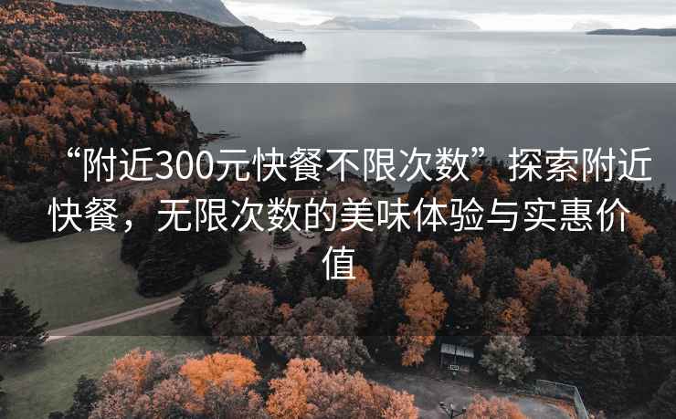 “附近300元快餐不限次數”探索附近快餐，無(wú)限次數的美味體驗與實(shí)惠價(jià)值