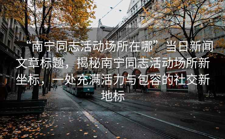 “南寧同志活動(dòng)場(chǎng)所在哪”當日新聞文章標題，揭秘南寧同志活動(dòng)場(chǎng)所新坐標，一處充滿(mǎn)活力與包容的社交新地標