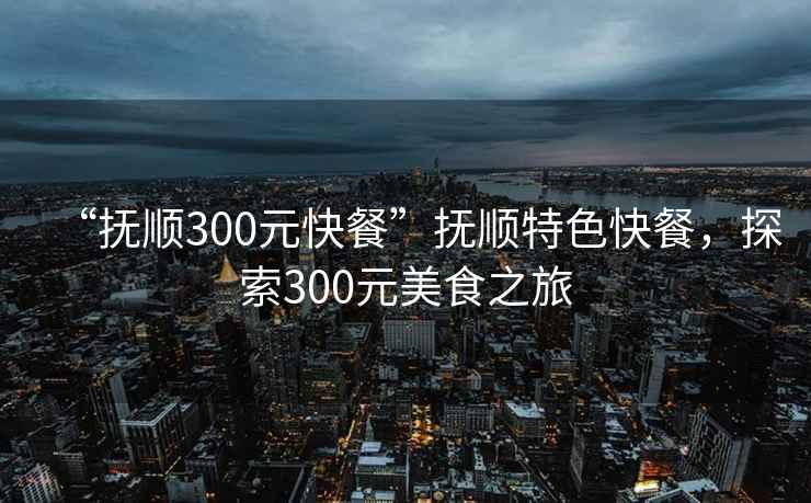 “撫順300元快餐”撫順特色快餐，探索300元美食之旅