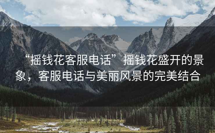 “搖錢(qián)花客服電話(huà)”搖錢(qián)花盛開(kāi)的景象，客服電話(huà)與美麗風(fēng)景的完美結合