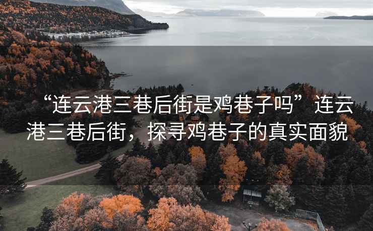 “連云港三巷后街是雞巷子嗎”連云港三巷后街，探尋雞巷子的真實(shí)面貌
