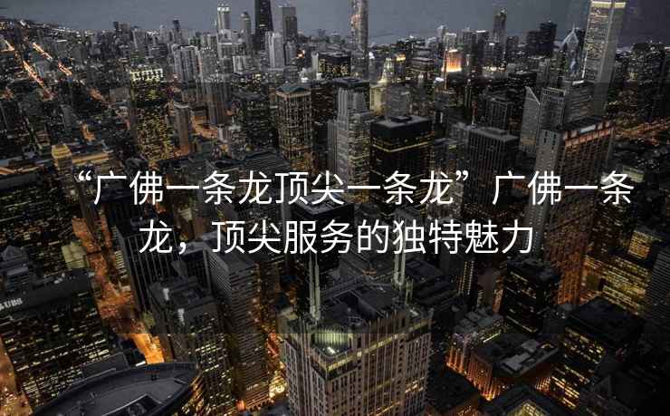 “廣佛一條龍頂尖一條龍”廣佛一條龍，頂尖服務(wù)的獨特魅力