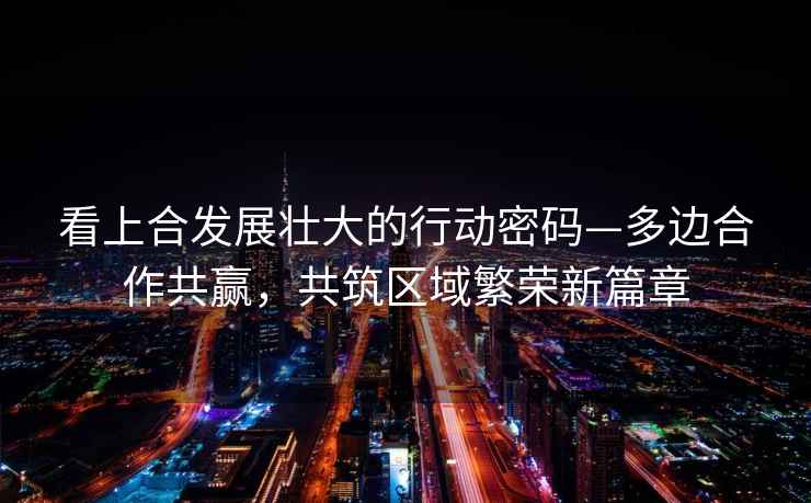 看上合發(fā)展壯大的行動(dòng)密碼—多邊合作共贏(yíng)，共筑區域繁榮新篇章