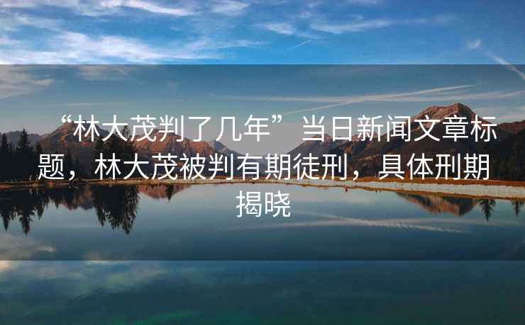 “林大茂判了幾年”當日新聞文章標題，林大茂被判有期徒刑，具體刑期揭曉