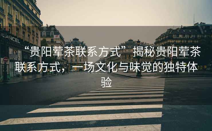 “貴陽(yáng)葷茶聯(lián)系方式”揭秘貴陽(yáng)葷茶聯(lián)系方式，一場(chǎng)文化與味覺(jué)的獨特體驗