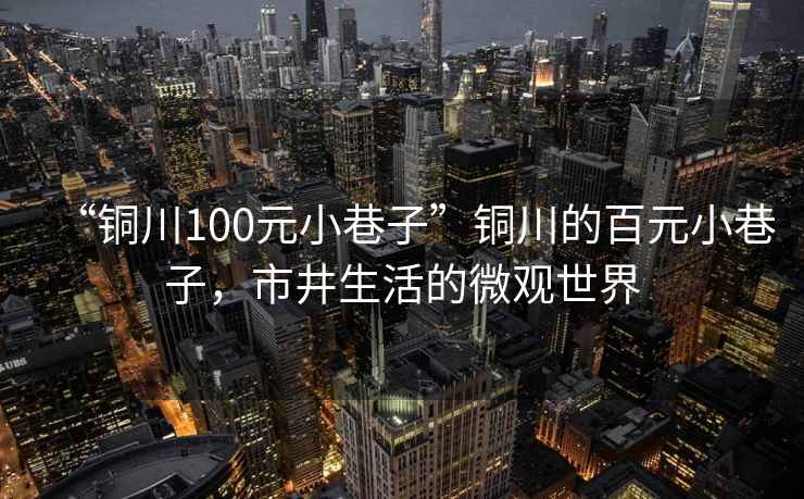 “銅川100元小巷子”銅川的百元小巷子，市井生活的微觀(guān)世界