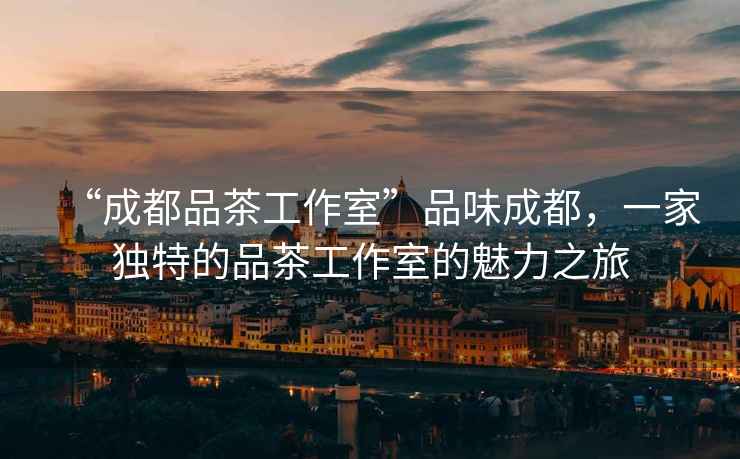 “成都品茶工作室”品味成都，一家獨特的品茶工作室的魅力之旅