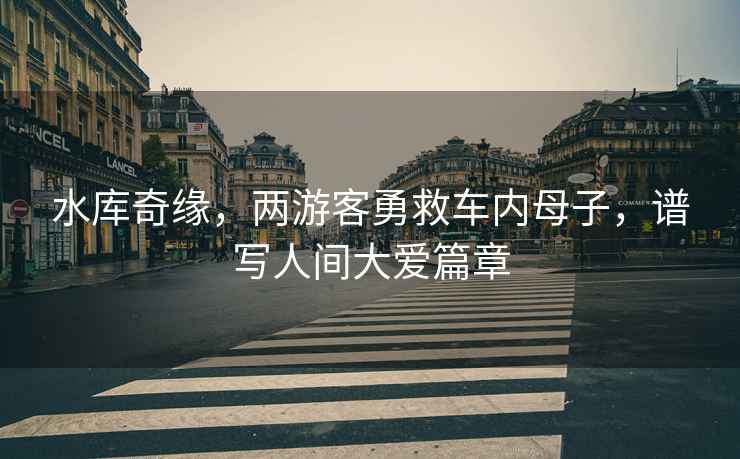 水庫奇緣，兩游客勇救車(chē)內母子，譜寫(xiě)人間大愛(ài)篇章
